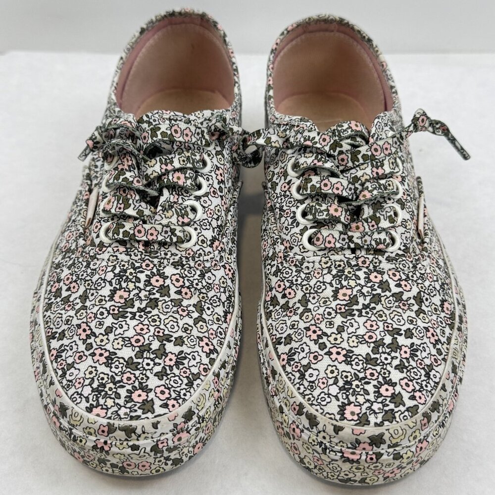 Vans Unisex Multicolor Floral Canvas Sneakers Lace Up Low Top 721356 Sz 6.5M/8W
